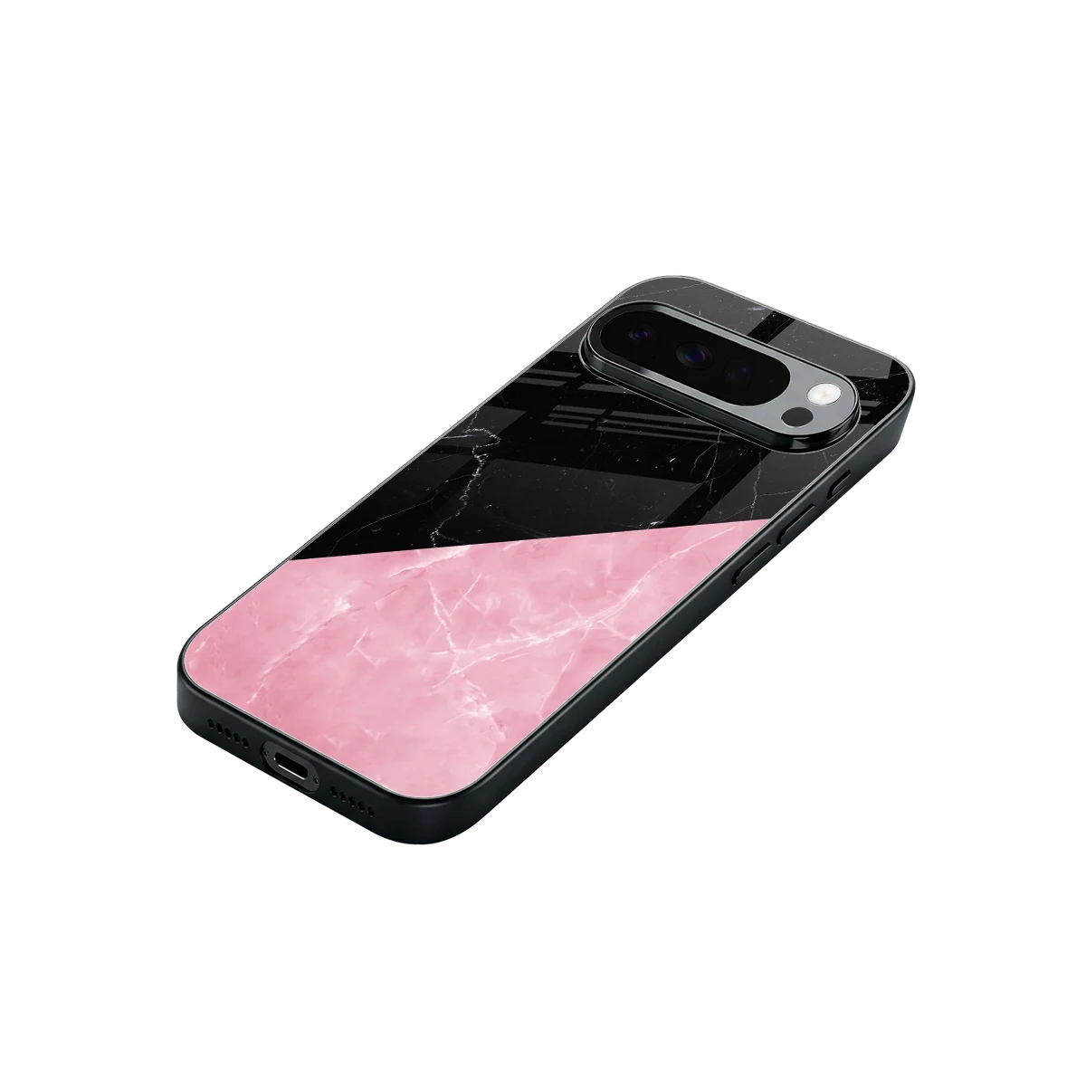 Obsidian Rose stylish phone case for google pixel 10 pro xl | glossy glass and slim fit