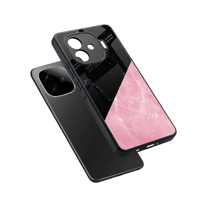 Obsidian Rose sleek iqoo neo 10r 5g cover with tempered glass back and TPU edges