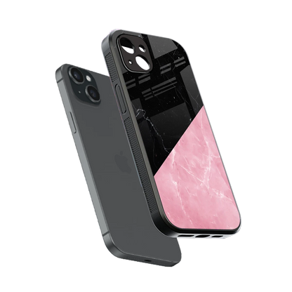 Obsidian Rose sleek iphone 15 plus cover with tempered glass back and TPU edges