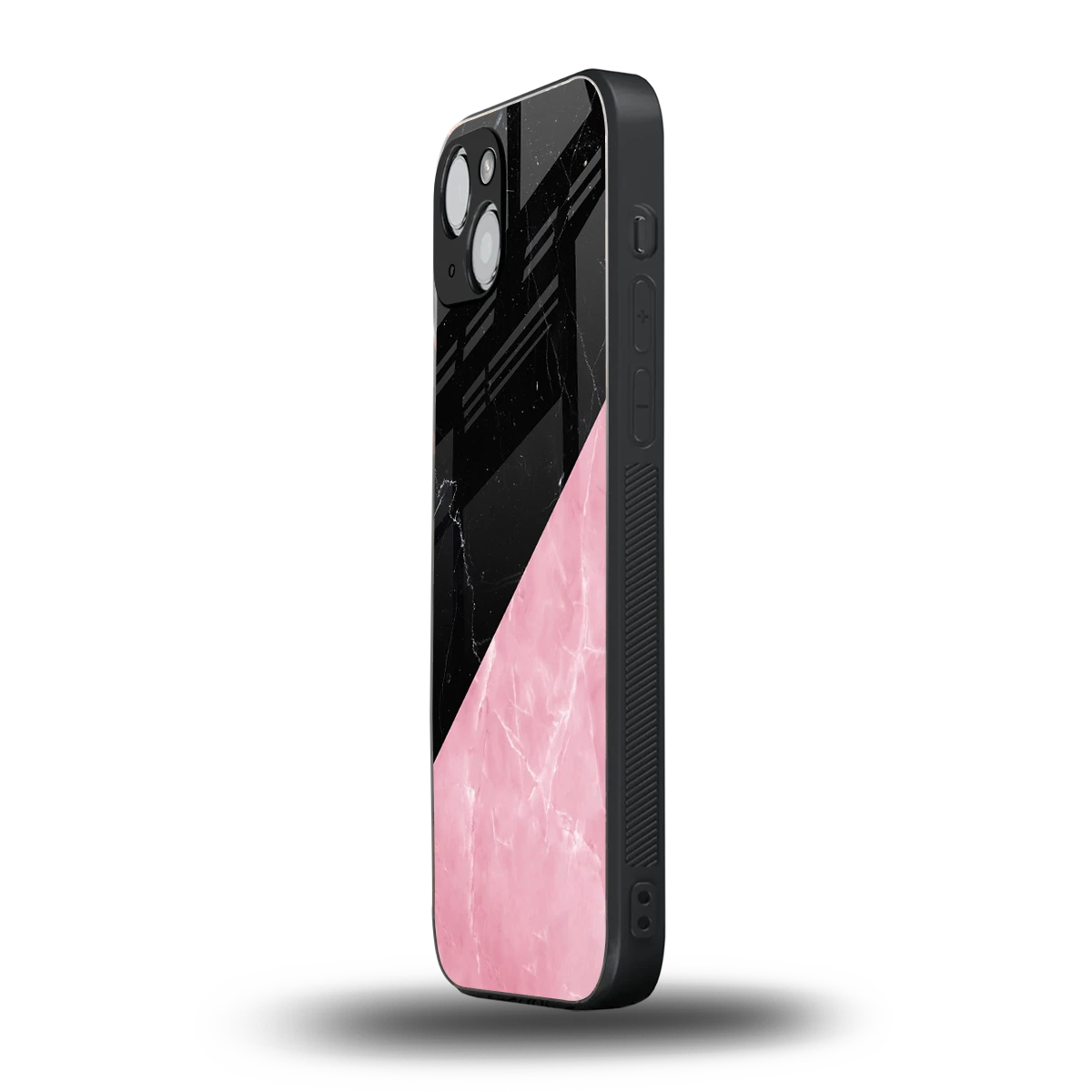 Obsidian Rose iphone 15 plus mobile cover | shockproof glass phone case