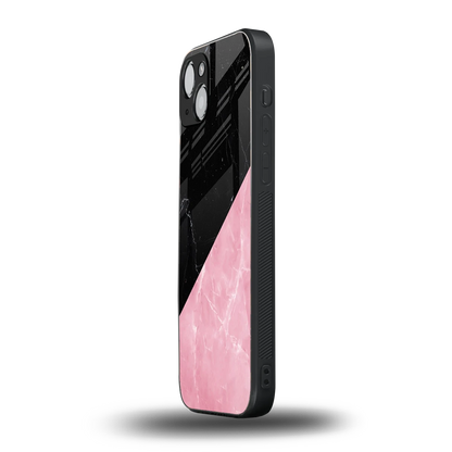 Obsidian Rose iphone 15 mobile cover | shockproof glass phone case