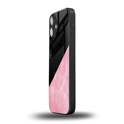 Obsidian Rose iphone 16 plus mobile cover | shockproof glass phone case