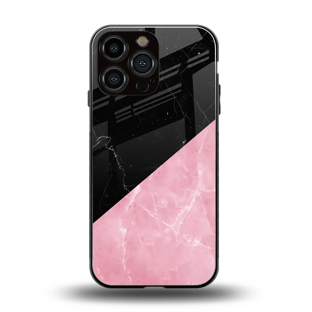 Obsidian Rose back phone cover | glass case for iphone 16 pro max