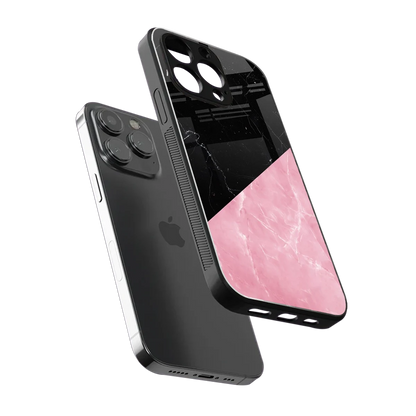 Obsidian Rose sleek iphone 16 pro max cover with tempered glass back and TPU edges