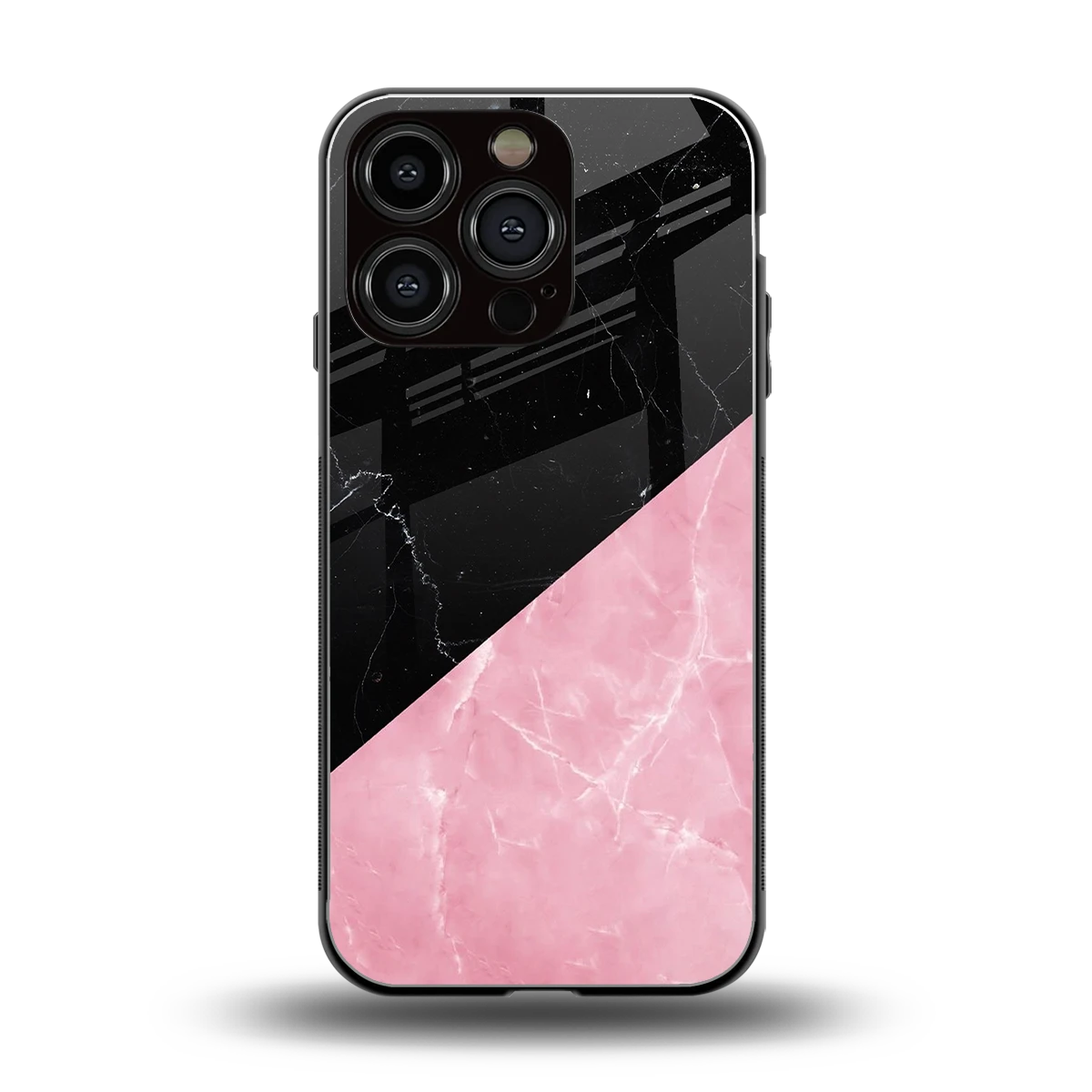 Obsidian Rose back phone cover | glass case for iphone 16 pro