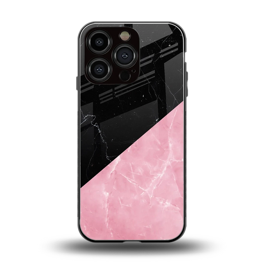 Obsidian Rose back phone cover | glass case for iphone 16 pro