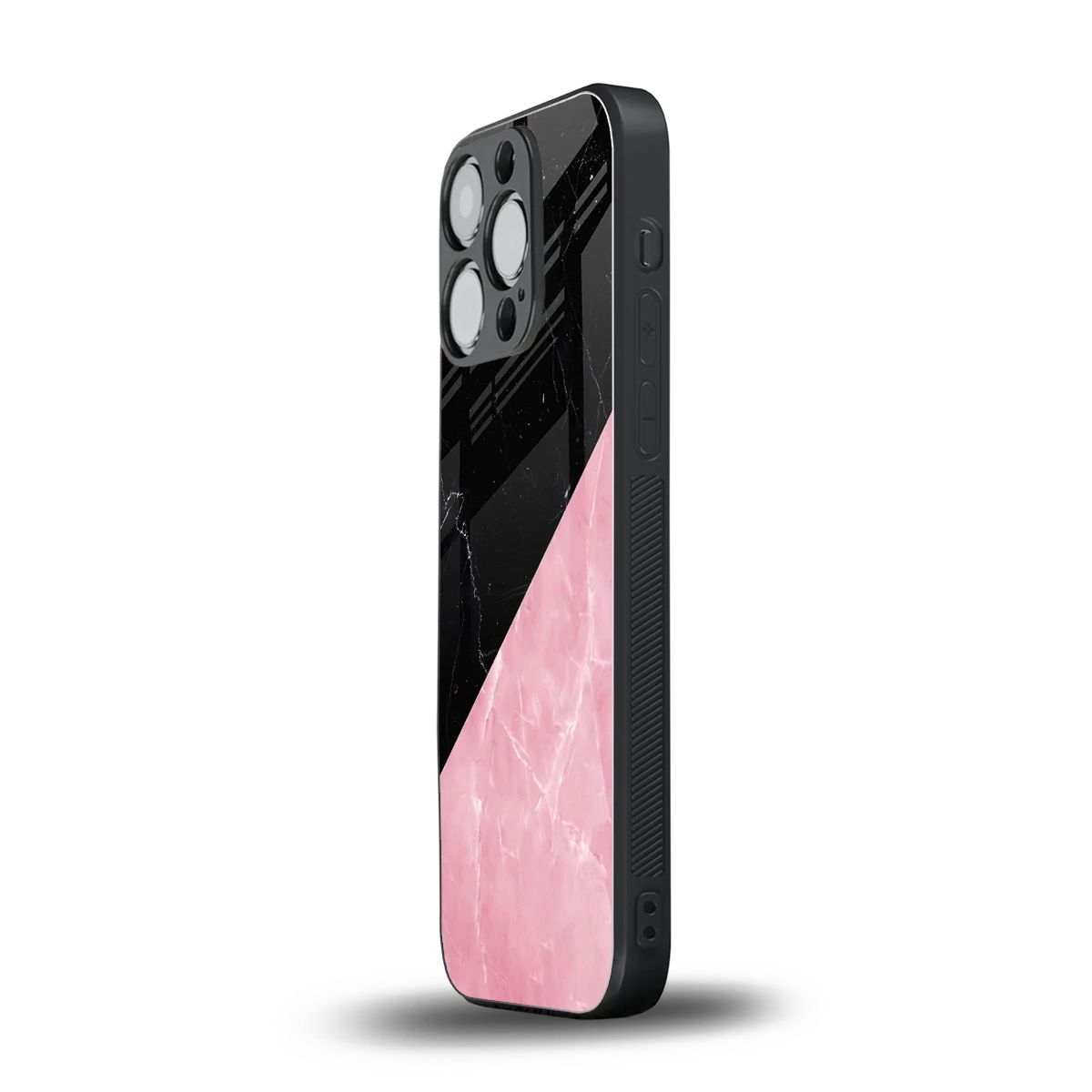 Obsidian Rose iphone 16 pro mobile cover | shockproof glass phone case