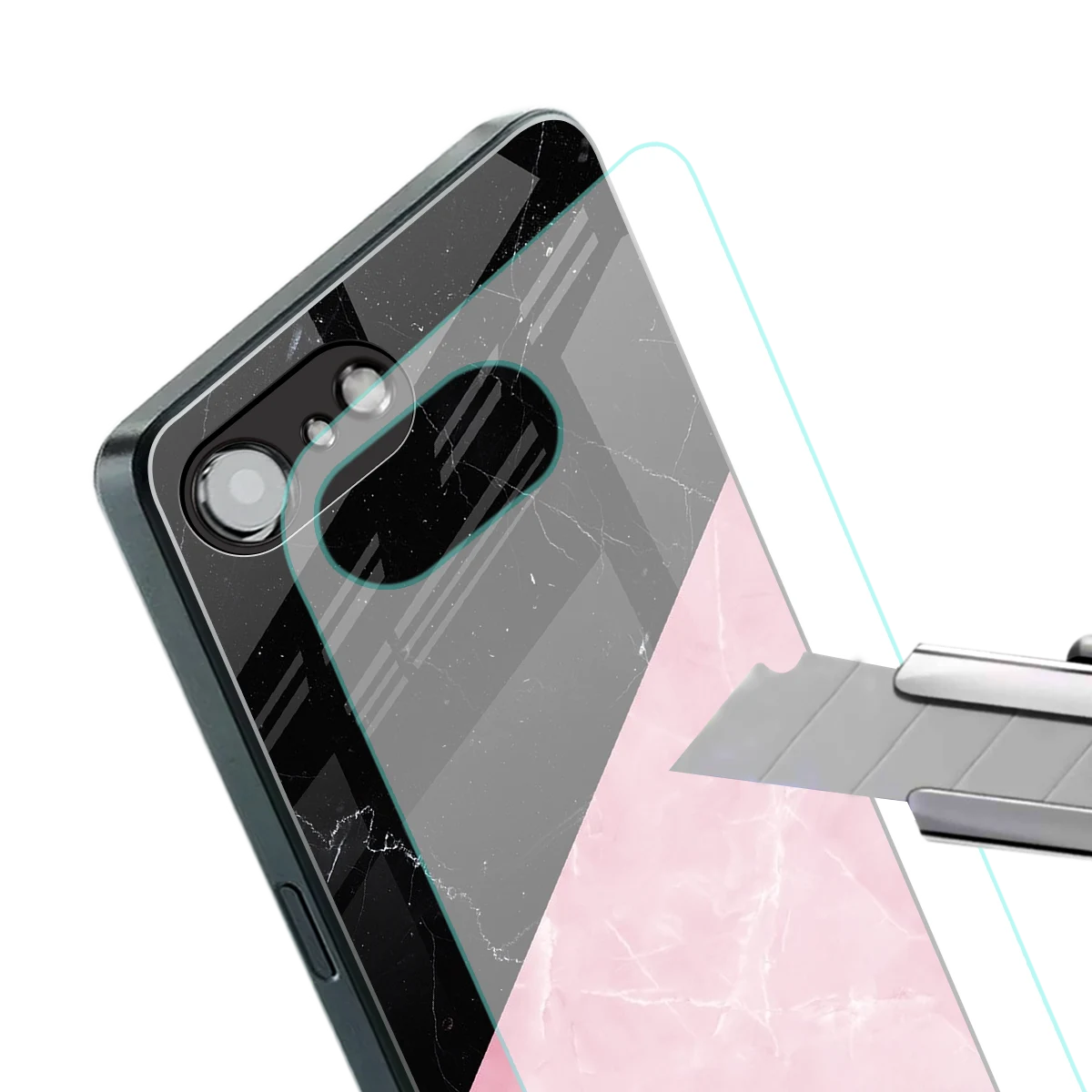 Obsidian Rose stylish phone case for iphone 17e | glossy glass and slim fit