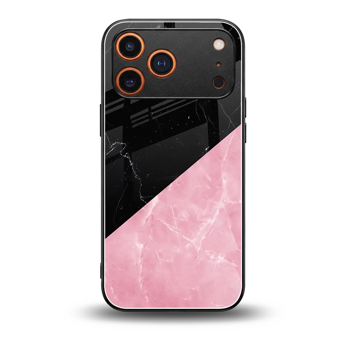 Obsidian Rose back phone cover | glass case for iphone 17 pro max