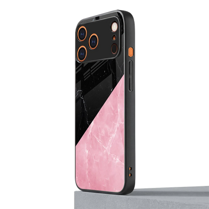 Obsidian Rose iphone 17 pro max mobile cover | shockproof glass phone case