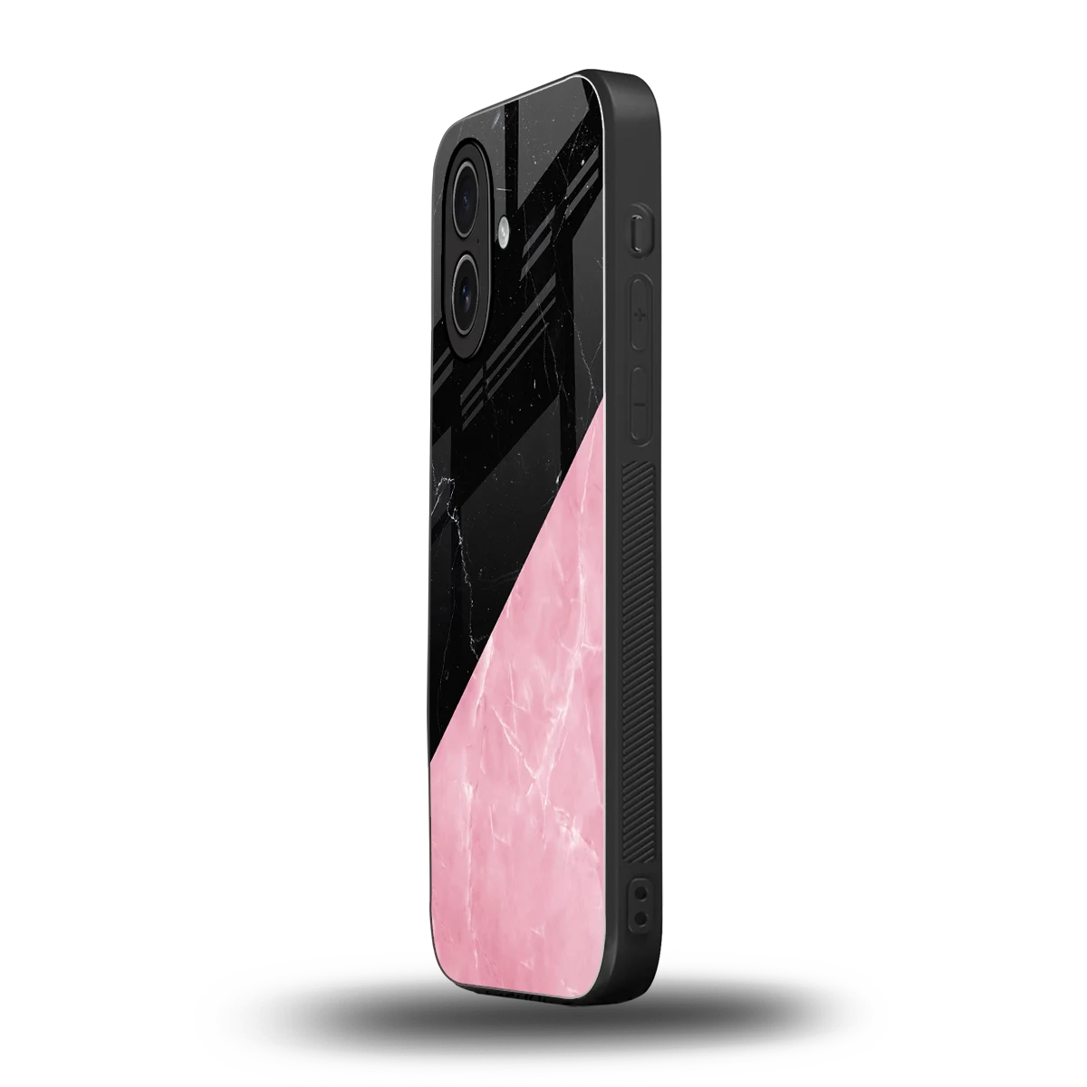 Obsidian Rose iphone 17 mobile cover | shockproof glass phone case