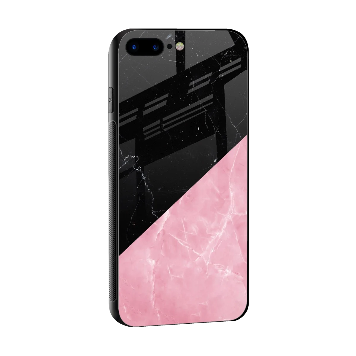 Obsidian Rose sleek iphone 8 plus cover with tempered glass back and TPU edges