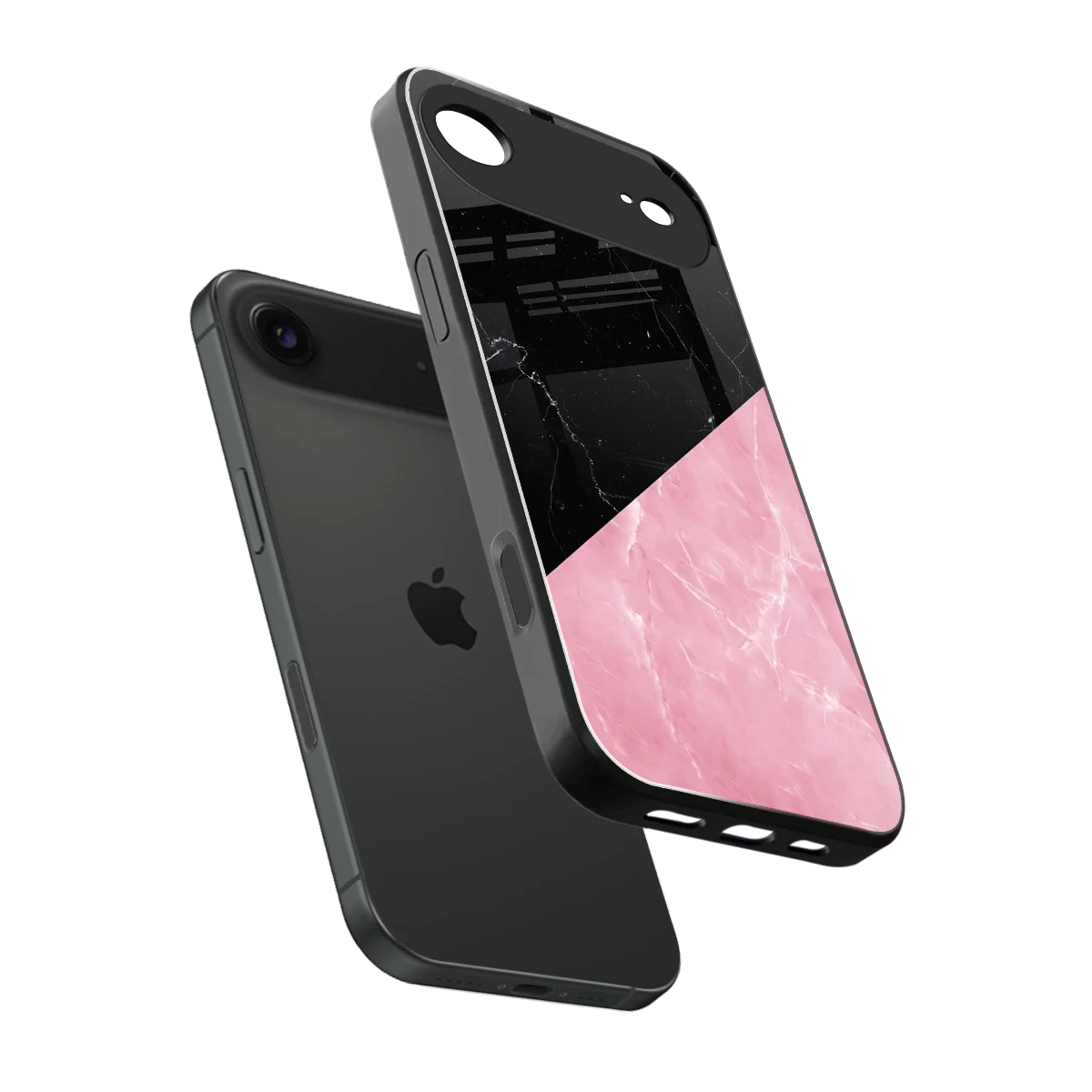 Obsidian Rose sleek iphone air cover with tempered glass back and TPU edges