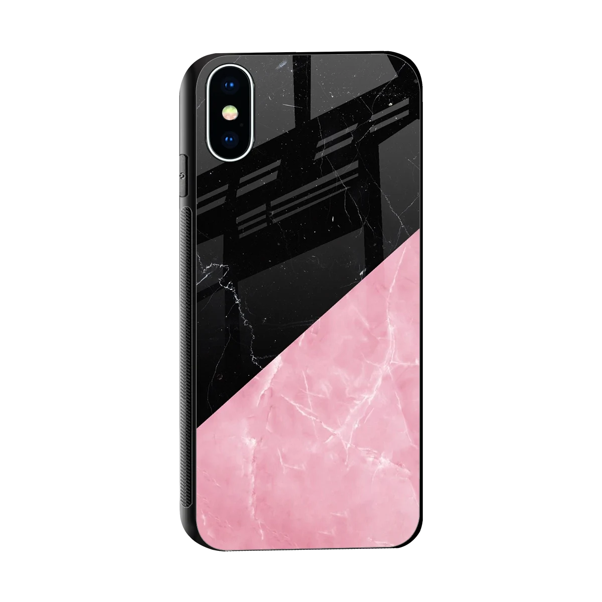 Obsidian Rose sleek iphone x cover with tempered glass back and TPU edges