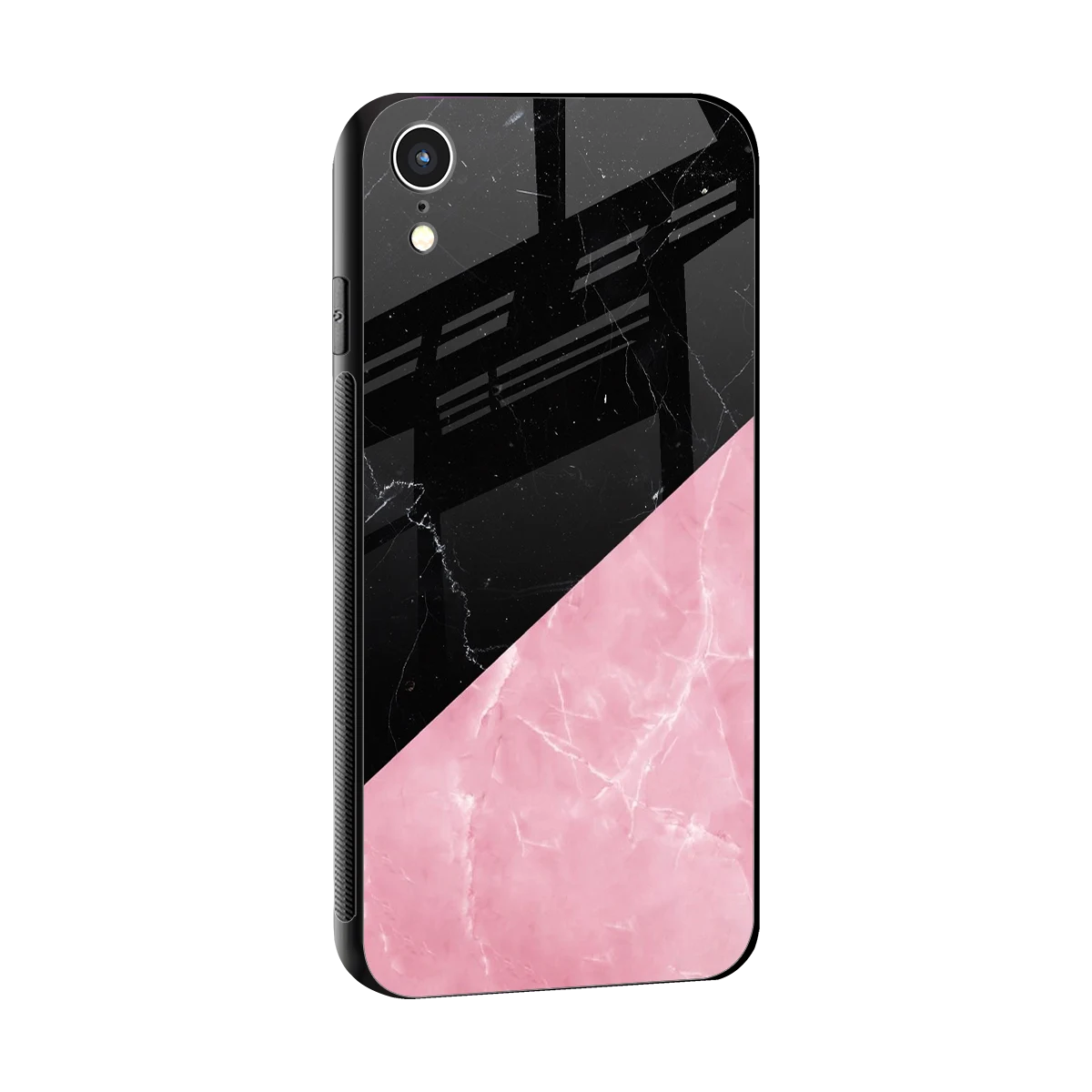 Obsidian Rose sleek iphone xr cover with tempered glass back and TPU edges