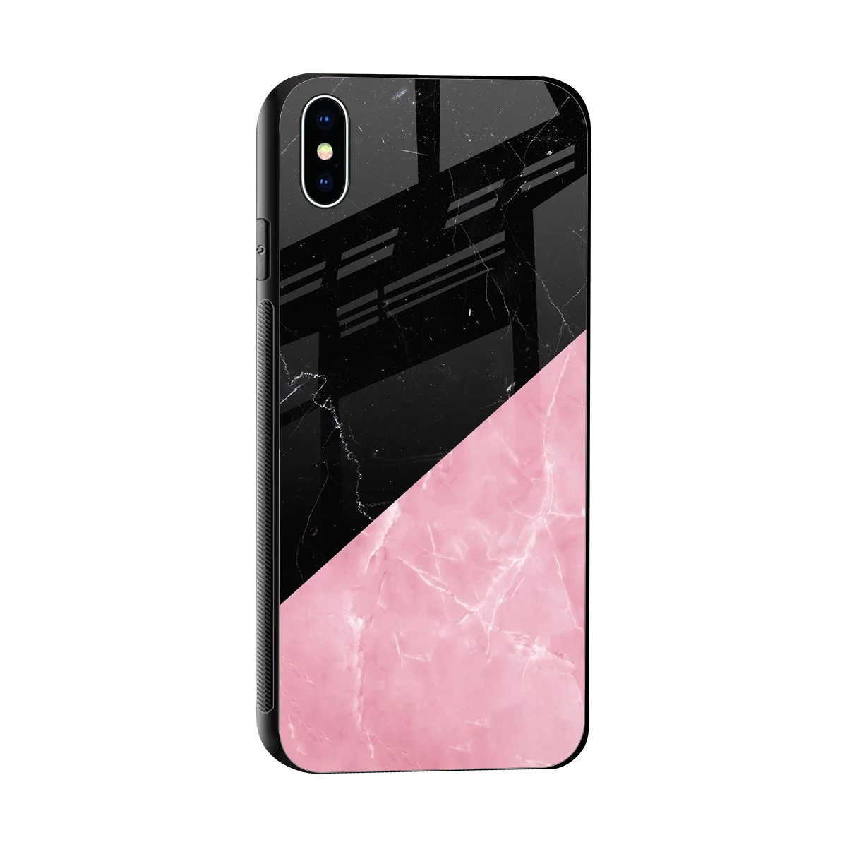 Obsidian Rose sleek iphone xs max cover with tempered glass back and TPU edges