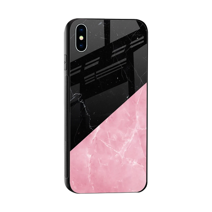 Obsidian Rose sleek iphone xs max cover with tempered glass back and TPU edges