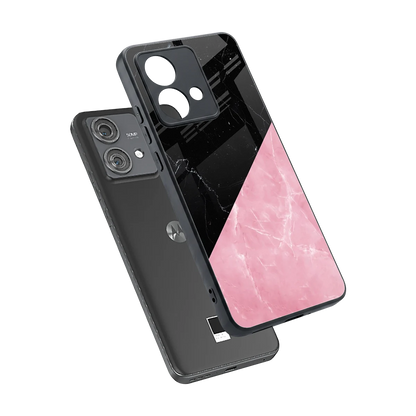 Obsidian Rose sleek motorola edge 40 neo 5g cover with tempered glass back and TPU edges