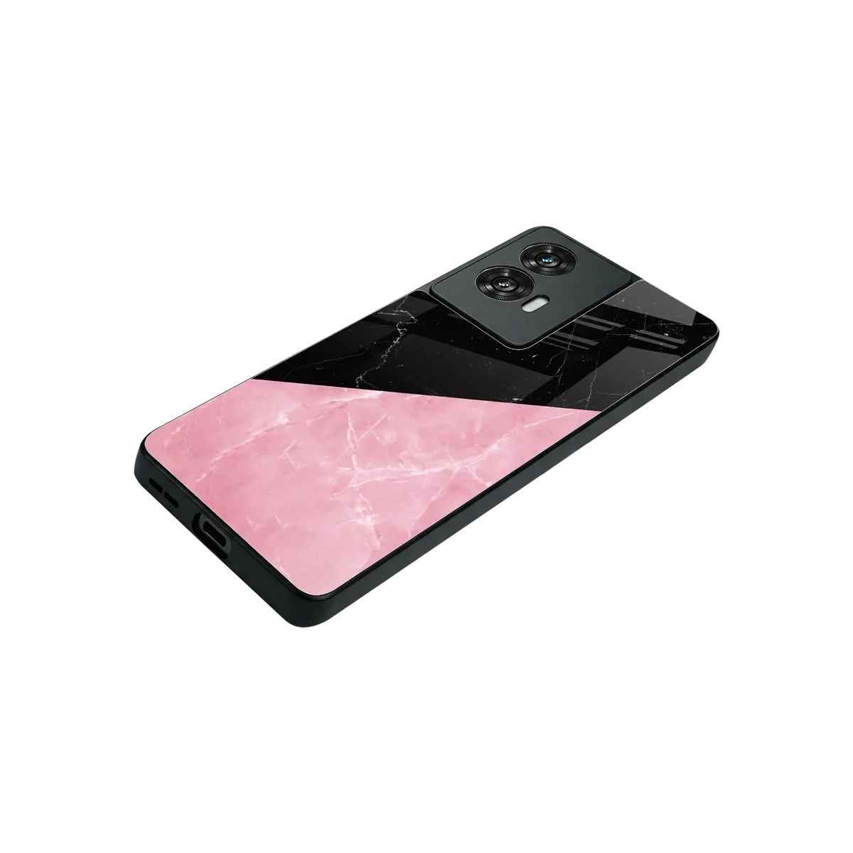 Obsidian Rose stylish phone case for motorola edge 50 fusion | glossy glass and slim fit