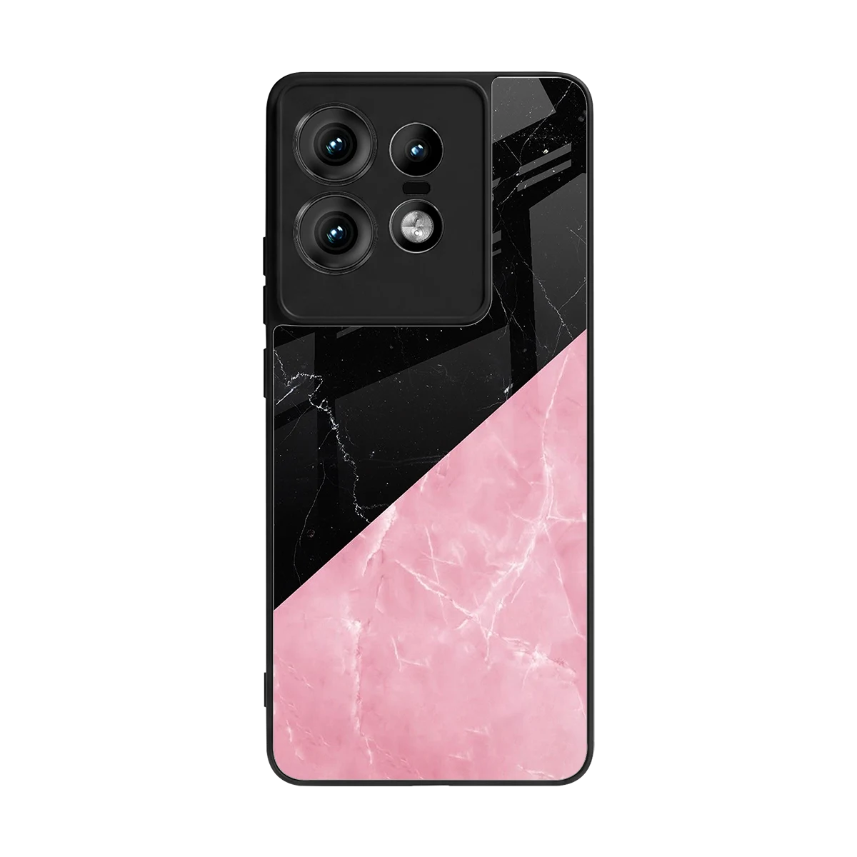 Obsidian Rose back phone cover | glass case for motorola edge 50 pro