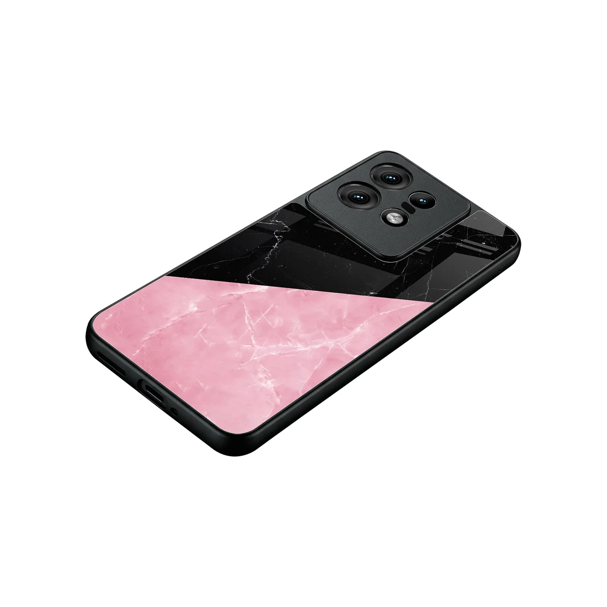 Obsidian Rose stylish phone case for motorola edge 50 pro | glossy glass and slim fit