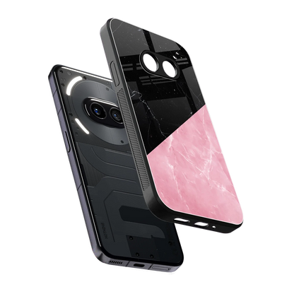 Obsidian Rose sleek nothing phone 2a cover with tempered glass back and TPU edges