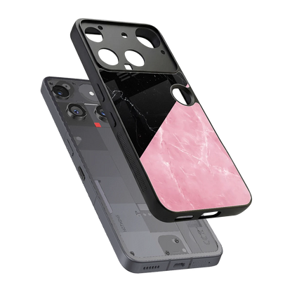 Obsidian Rose sleek nothing phone 3 cover with tempered glass back and TPU edges