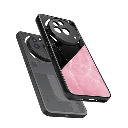 Obsidian Rose sleek nothing phone 3a pro cover with tempered glass back and TPU edges