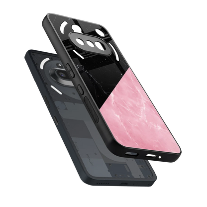 Obsidian Rose sleek nothing phone 3a cover with tempered glass back and TPU edges