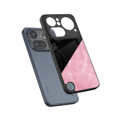 Obsidian Rose sleek nothing phone 4a pro cover with tempered glass back and TPU edges