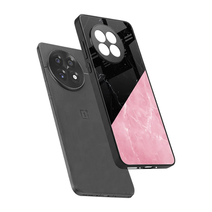 Obsidian Rose sleek oneplus 13r cover with tempered glass back and TPU edges