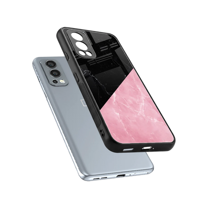 Obsidian Rose sleek oneplus nord 2 cover with tempered glass back and TPU edges