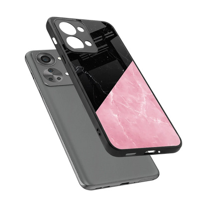 Obsidian Rose sleek oneplus nord 2t cover with tempered glass back and TPU edges