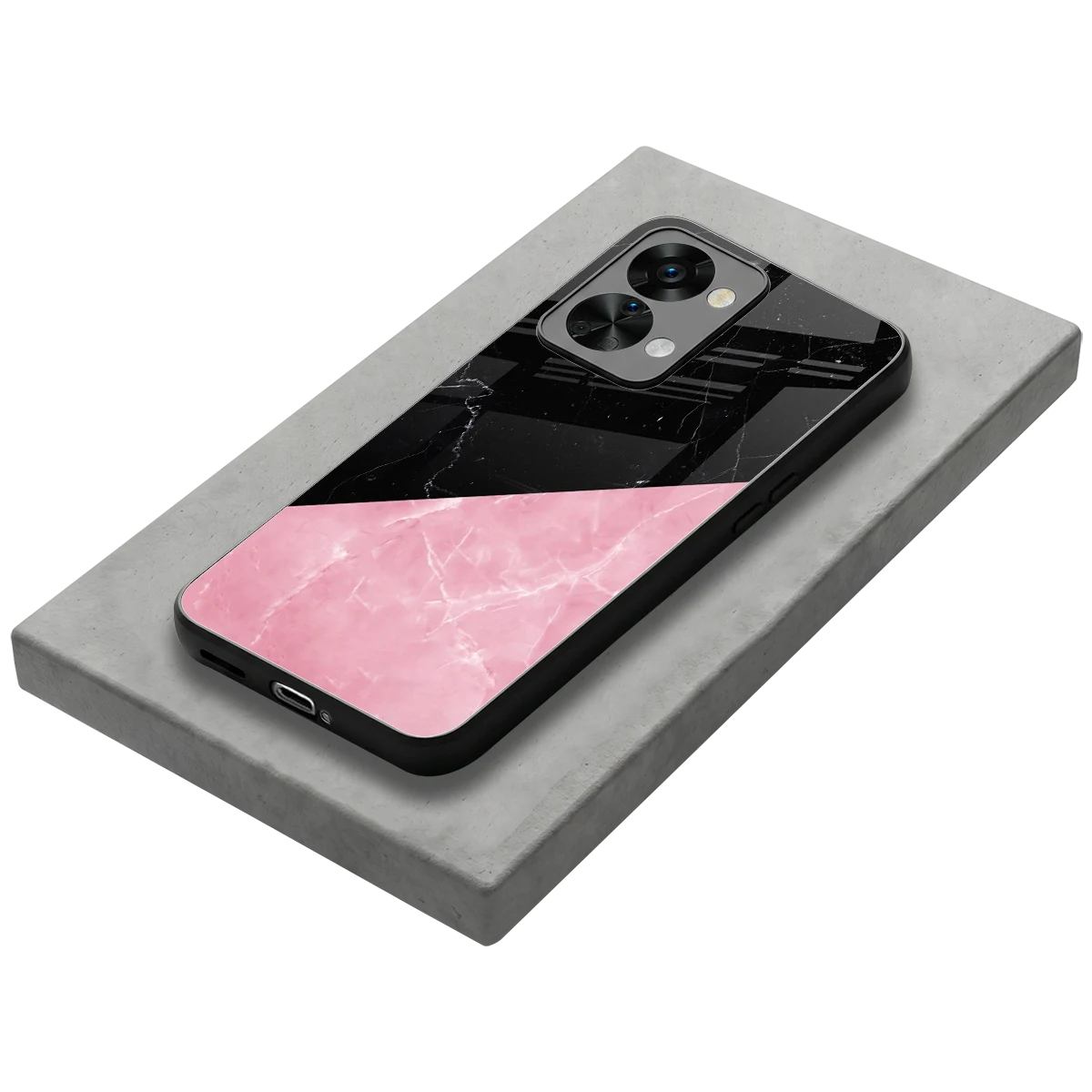 Obsidian Rose stylish phone case for oneplus nord 2t | glossy glass and slim fit