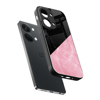 Obsidian Rose sleek oneplus nord 3 cover with tempered glass back and TPU edges