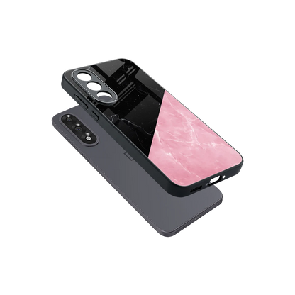 Obsidian Rose sleek oneplus nord 5 cover with tempered glass back and TPU edges