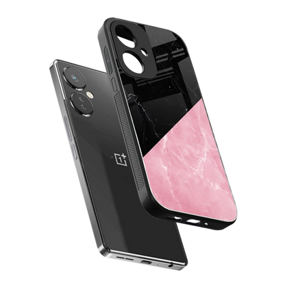 Obsidian Rose sleek oneplus nord ce 3 cover with tempered glass back and TPU edges