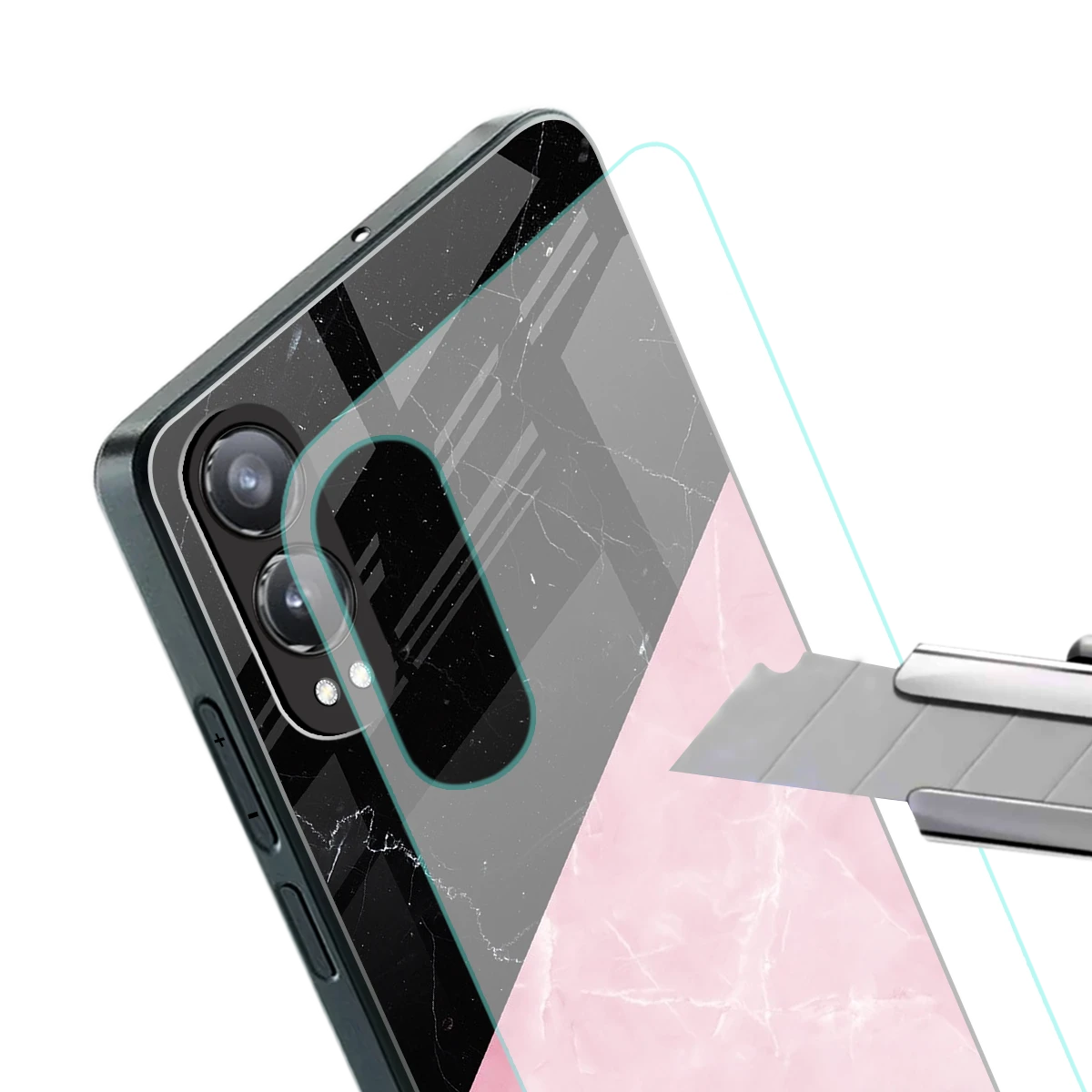 Obsidian Rose stylish phone case for oneplus nord ce 4 lite | glossy glass and slim fit