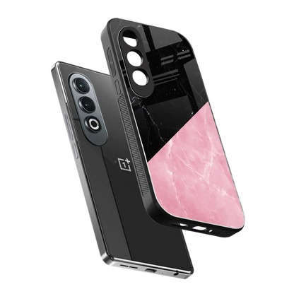 Obsidian Rose sleek oneplus nord ce 4 cover with tempered glass back and TPU edges