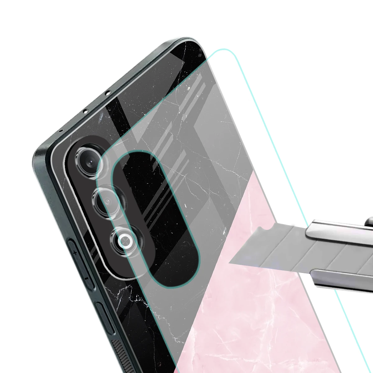 Obsidian Rose stylish phone case for oneplus nord ce 4 | glossy glass and slim fit