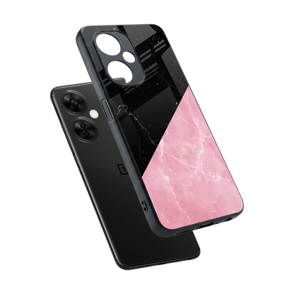 Obsidian Rose sleek oneplus nord ce 3 lite cover with tempered glass back and TPU edges