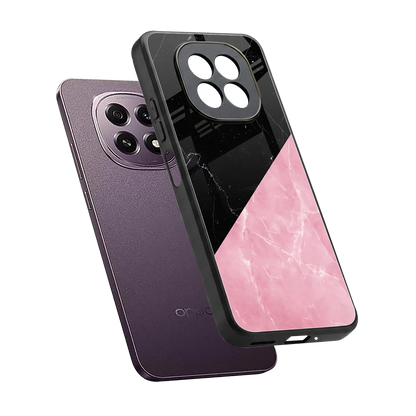 Obsidian Rose sleek oppo f29 5g cover with tempered glass back and TPU edges