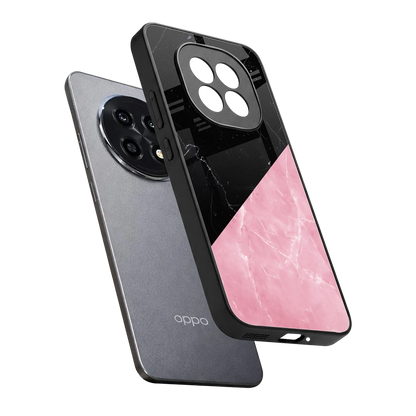 Obsidian Rose sleek oppo f29 pro 5g cover with tempered glass back and TPU edges