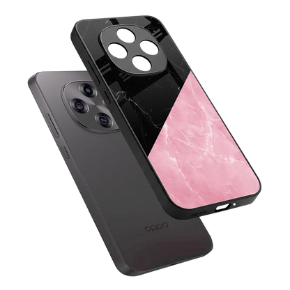 Obsidian Rose sleek oppo f31 pro 5g cover with tempered glass back and TPU edges