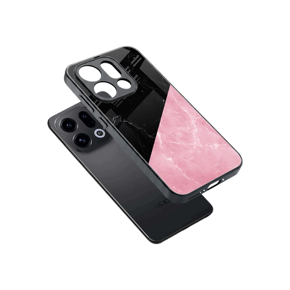 Obsidian Rose sleek oppo find x9 cover with tempered glass back and TPU edges