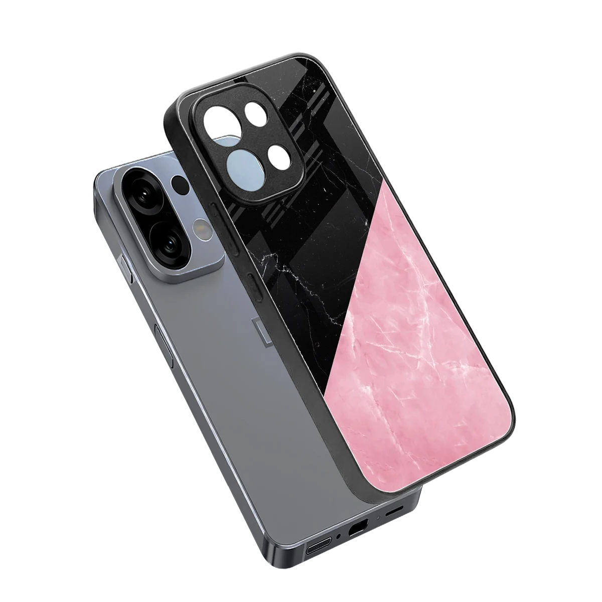 Obsidian Rose sleek oppo k13 5g cover with tempered glass back and TPU edges
