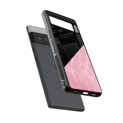 Obsidian Rose sleek google pixel 6 pro cover with tempered glass back and TPU edges