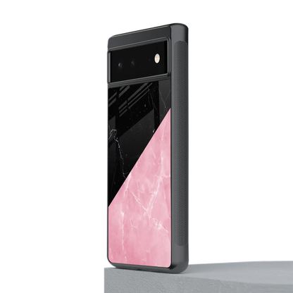 Obsidian Rose stylish phone case for google pixel 6a | glossy glass and slim fit