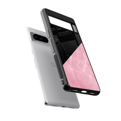 Obsidian Rose sleek google pixel 8 pro cover with tempered glass back and TPU edges