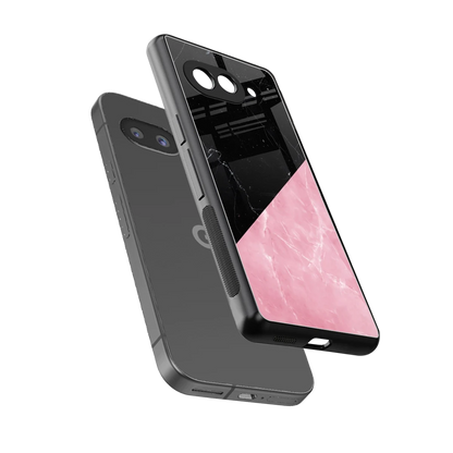 Obsidian Rose sleek google pixel 9a cover with tempered glass back and TPU edges